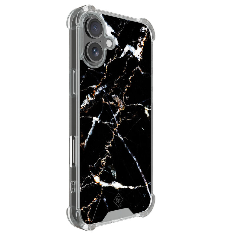 Casimoda iPhone 17 shockproof hoesje - Marmer zwart