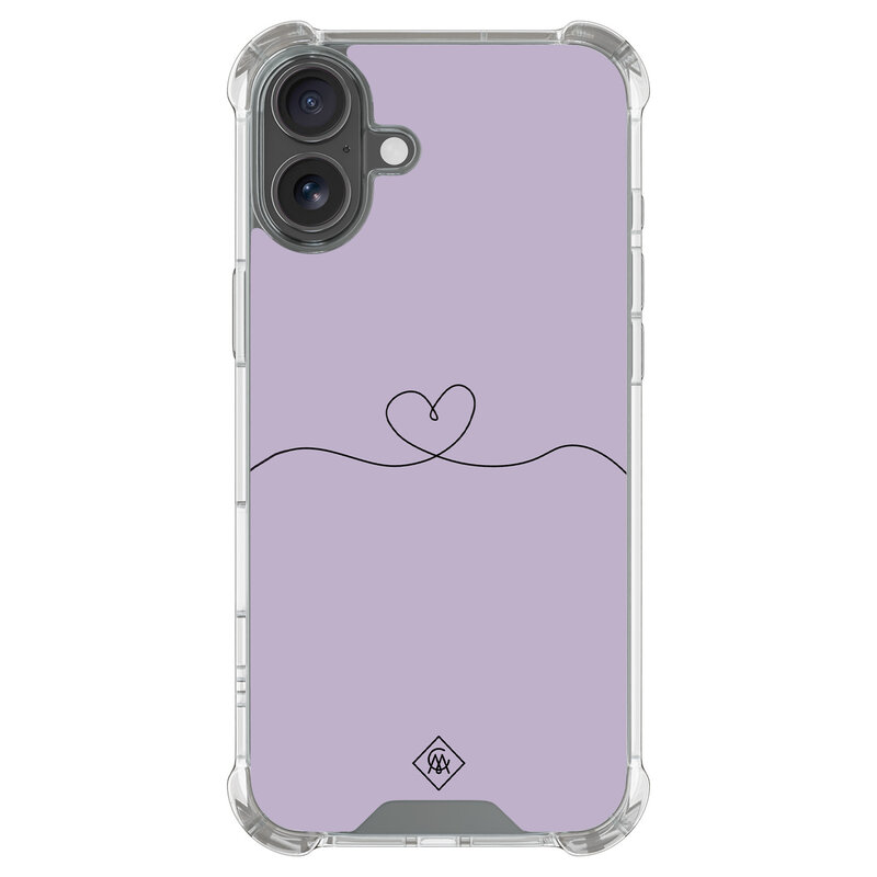 Casimoda iPhone 17 shockproof hoesje - Hart lila