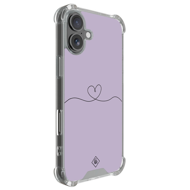 Casimoda iPhone 17 shockproof hoesje - Hart lila