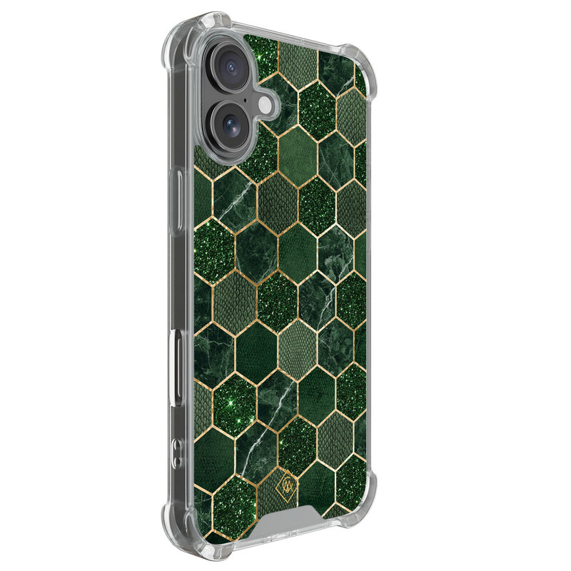 Casimoda iPhone 17 shockproof hoesje - Kubus groen