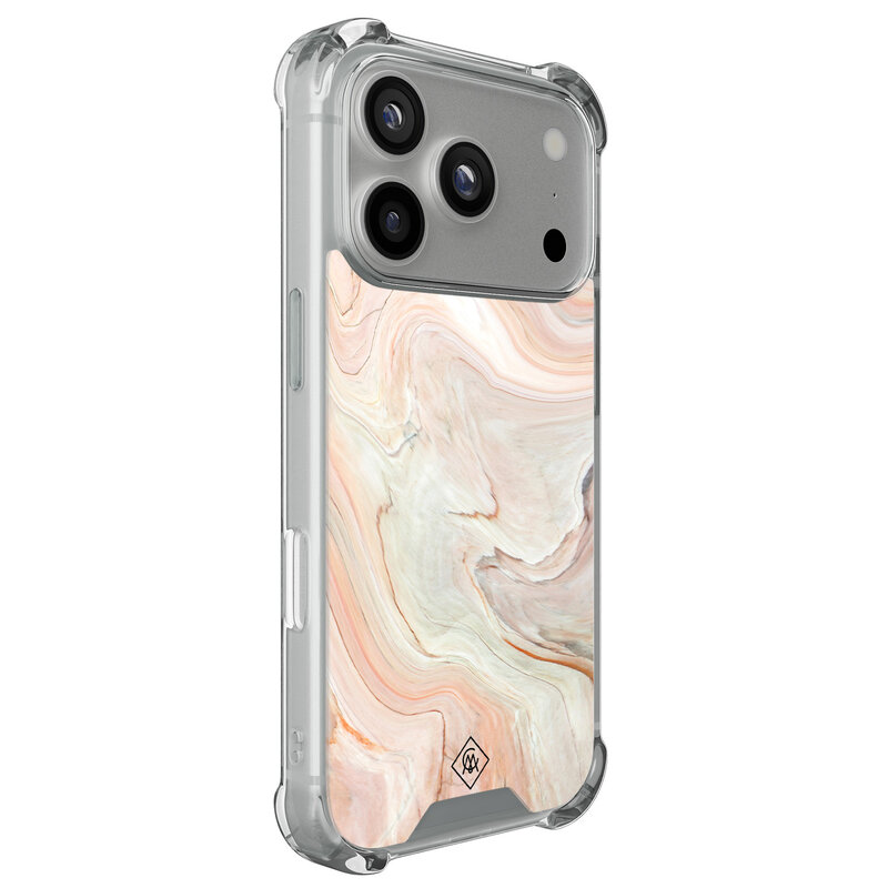 Casimoda iPhone 17 Pro shockproof hoesje - Marmer waves