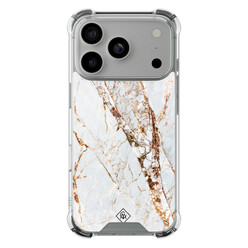 Casimoda iPhone 17 Pro shockproof hoesje - Marmer goud