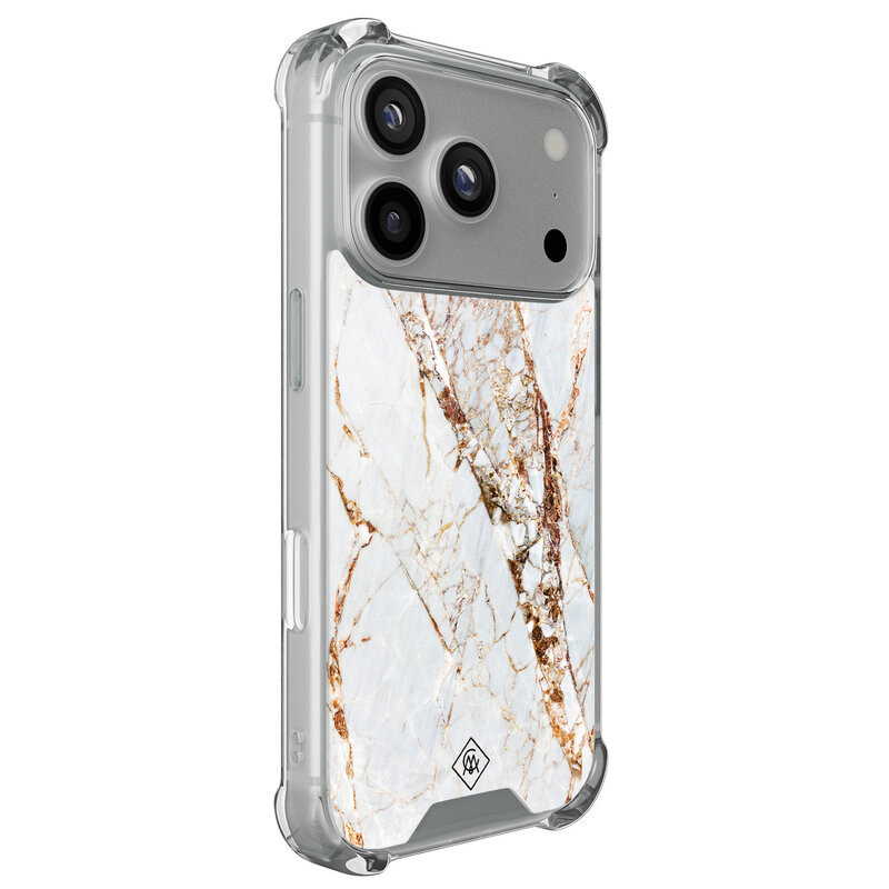 Casimoda iPhone 17 Pro shockproof hoesje - Marmer goud