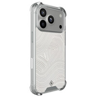 Casimoda iPhone 17 Pro shockproof hoesje - Abstract beige waves