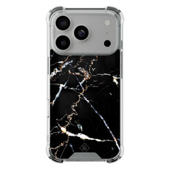 Casimoda iPhone 17 Pro shockproof hoesje - Marmer zwart