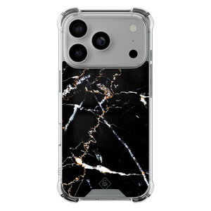 Casimoda iPhone 17 Pro shockproof hoesje - Marmer zwart