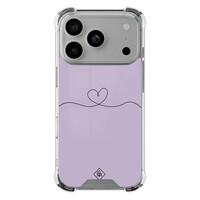 Casimoda iPhone 17 Pro shockproof hoesje - Hart lila