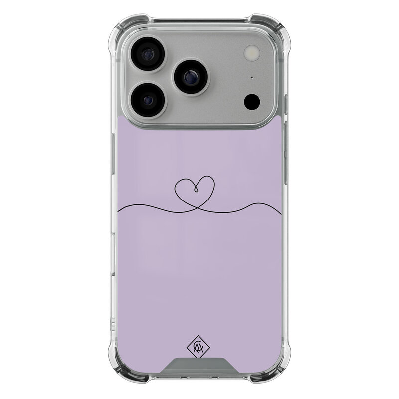 Casimoda iPhone 17 Pro shockproof hoesje - Hart lila