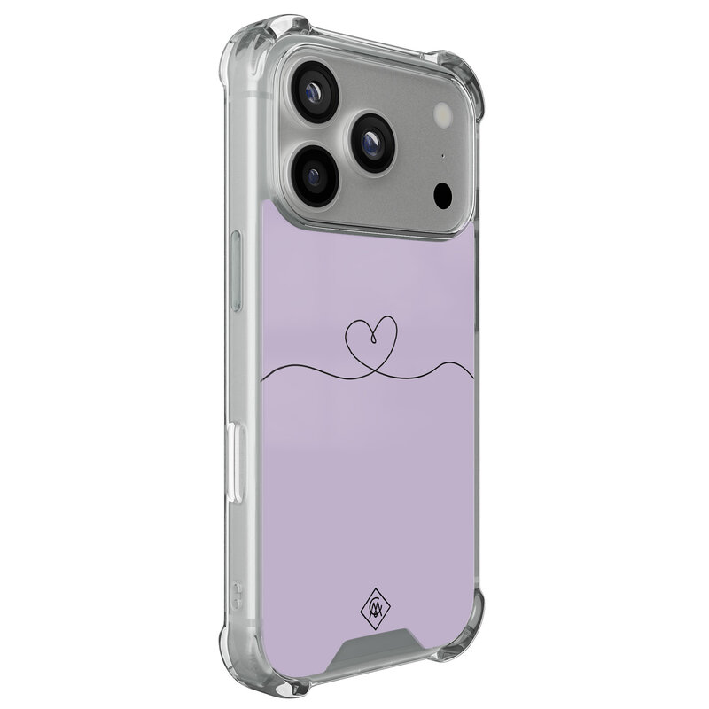 Casimoda iPhone 17 Pro shockproof hoesje - Hart lila