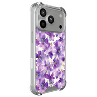 Casimoda iPhone 17 Pro shockproof hoesje - Floral violet