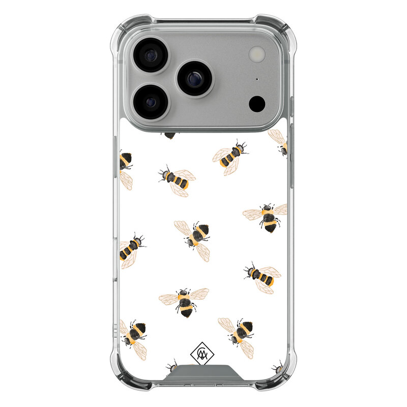 Casimoda iPhone 17 Pro shockproof hoesje - Bee happy