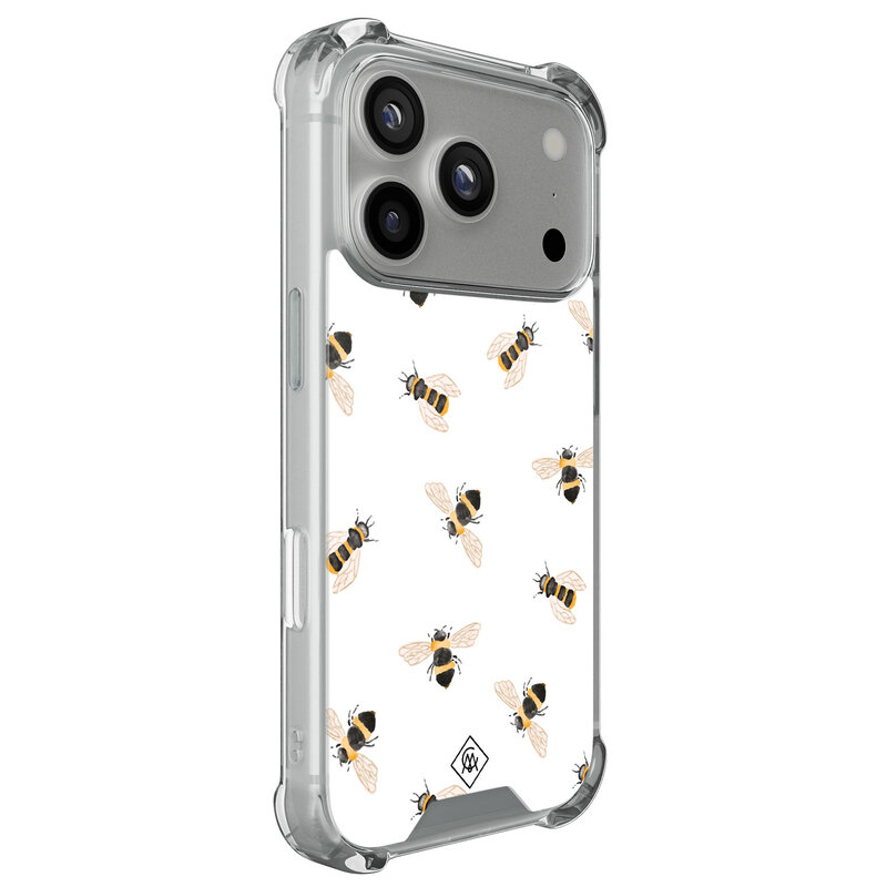 Casimoda iPhone 17 Pro shockproof hoesje - Bee happy