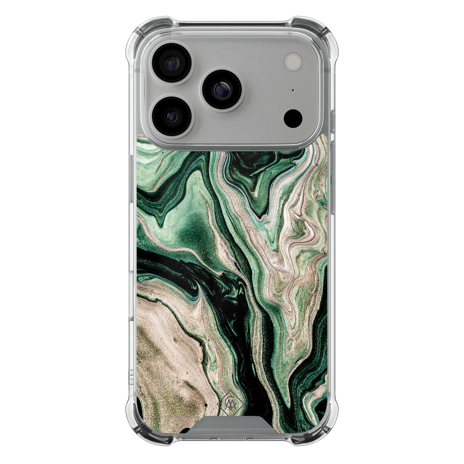 iPhone 17 Pro shockproof hoesje Green waves