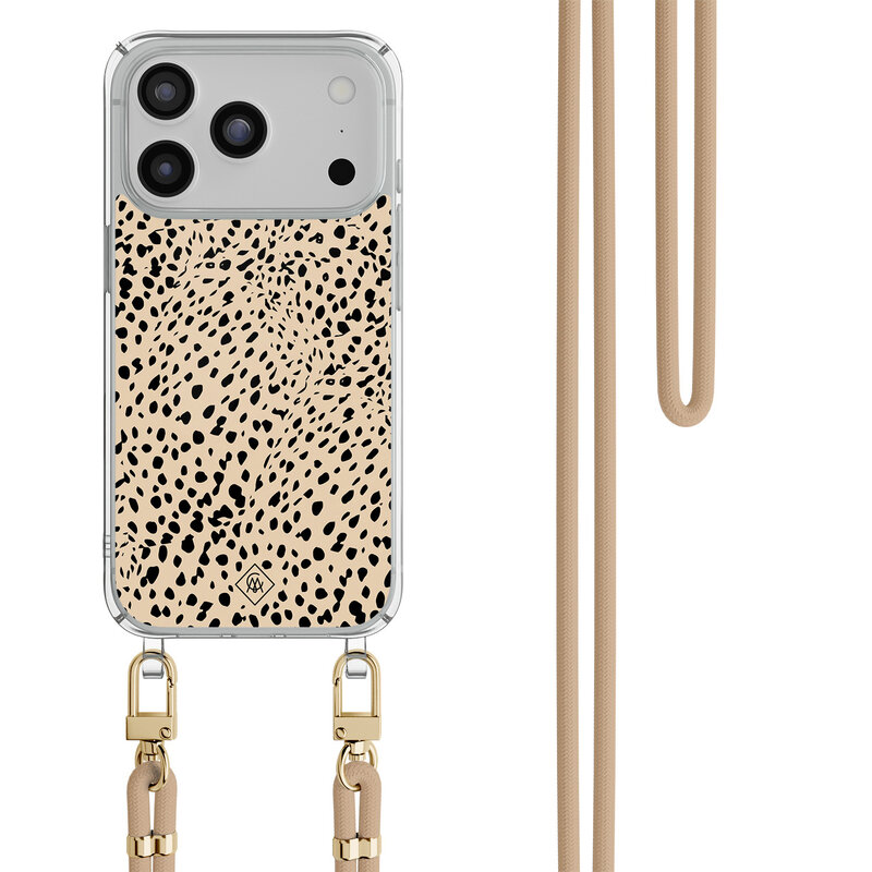 Casimoda iPhone 17 Pro hoesje met beige koord - Spot on