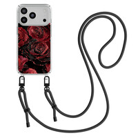 Casimoda iPhone 17 Pro hoesje met zwart koord - Rode Rozen