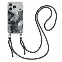 Casimoda iPhone 17 Pro hoesje met zwart koord - Python grijs