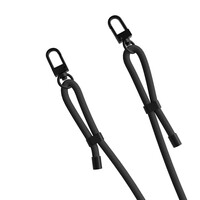 Casimoda iPhone 17 Pro hoesje met zwart koord - Hart streepjes