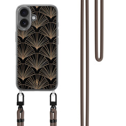 Casimoda iPhone 17 hoesje met donkerbruin koord - Deco Glam