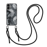 Casimoda iPhone 17 hoesje met zwart koord - Python grijs