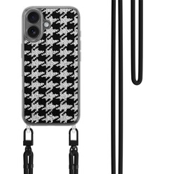 Casimoda iPhone 17 hoesje met zwart koord - Pied de Poule