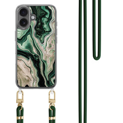 Casimoda iPhone 17 hoesje met groen koord - Green waves