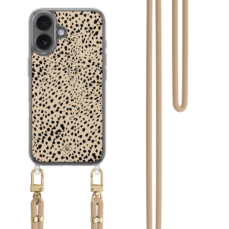Casimoda iPhone 17 hoesje met beige koord - Spot on