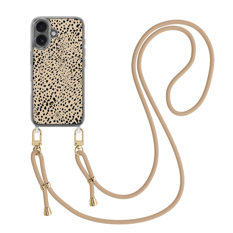 Casimoda iPhone 17 hoesje met beige koord - Spot on