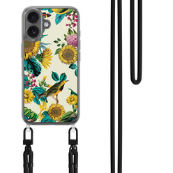 Casimoda iPhone 17 hoesje met zwart koord - Sunflowers
