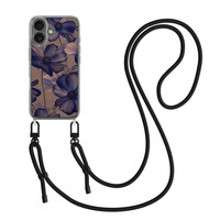 Casimoda iPhone 17 hoesje met zwart koord - Twilight petals