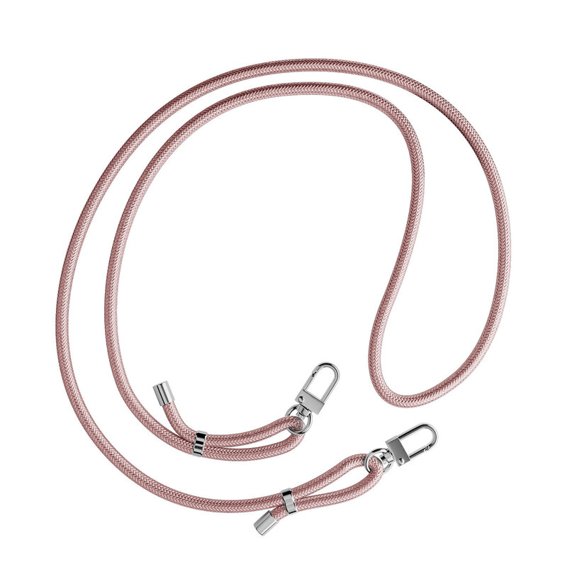 Casimoda iPhone 17 hoesje met rosegoud koord - Marmer twist