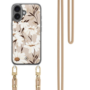 Casimoda iPhone 17 hoesje met beige koord - In bloom