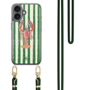 Casimoda iPhone 17 hoesje met groen koord - Kreeft