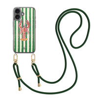 Casimoda iPhone 17 hoesje met groen koord - Kreeft