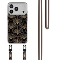 Casimoda iPhone 17 Pro Max hoesje met donkerbruin koord - Deco Glam