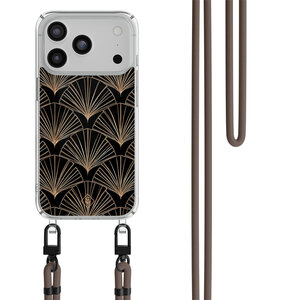 Casimoda iPhone 17 Pro Max hoesje met donkerbruin koord - Deco Glam