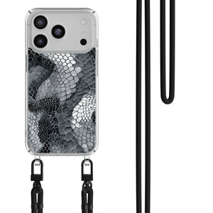 Casimoda iPhone 17 Pro Max hoesje met zwart koord - Python grijs