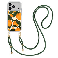 Casimoda iPhone 17 Pro Max hoesje met groen koord - Orange garden