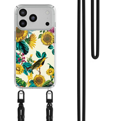 Casimoda iPhone 17 Pro Max hoesje met zwart koord - Sunflowers
