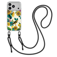 Casimoda iPhone 17 Pro Max hoesje met zwart koord - Sunflowers