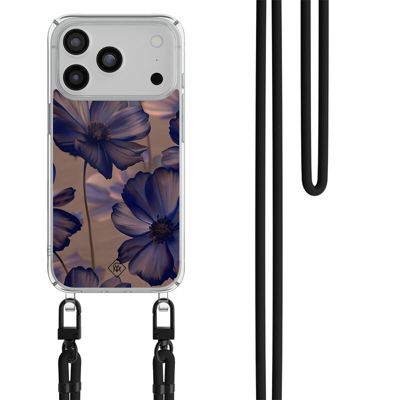 Casimoda iPhone 17 Pro Max hoesje met zwart koord - Twilight petals