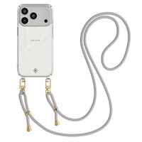 Casimoda iPhone 17 Pro Max hoesje met grijs koord - Vive la vie