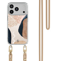 Casimoda iPhone 17 Pro Max hoesje met beige koord - Abstract dots