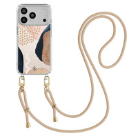 Casimoda iPhone 17 Pro Max hoesje met beige koord - Abstract dots