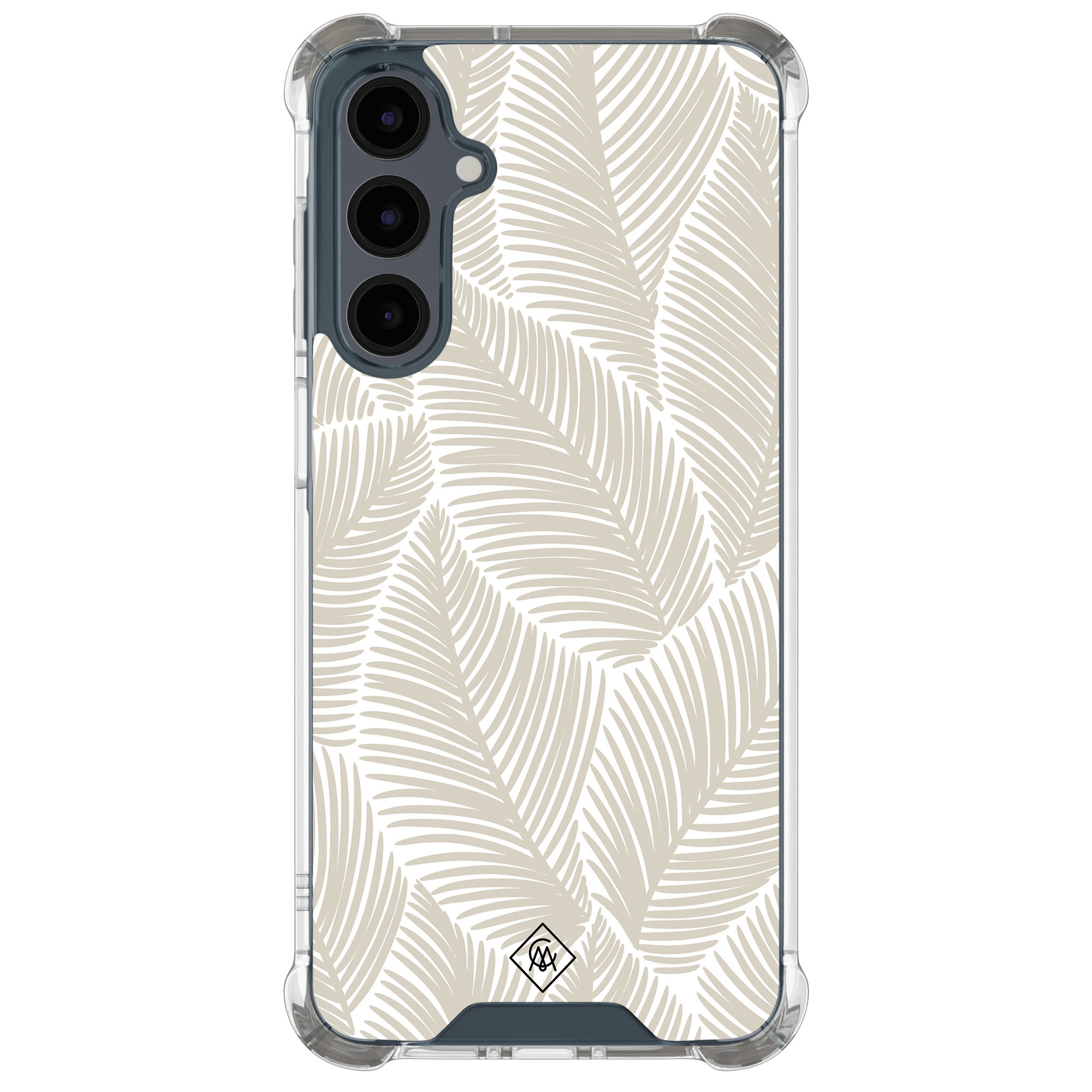 Samsung Galaxy A17 shockproof hoesje Palmy leaves beige