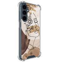 Casimoda Samsung Galaxy A17 shockproof hoesje - Abstract gezicht bruin