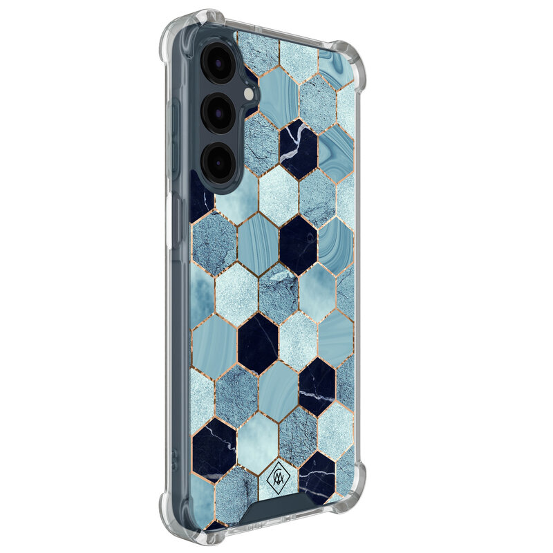 Casimoda Samsung Galaxy A17 shockproof hoesje - Blue cubes