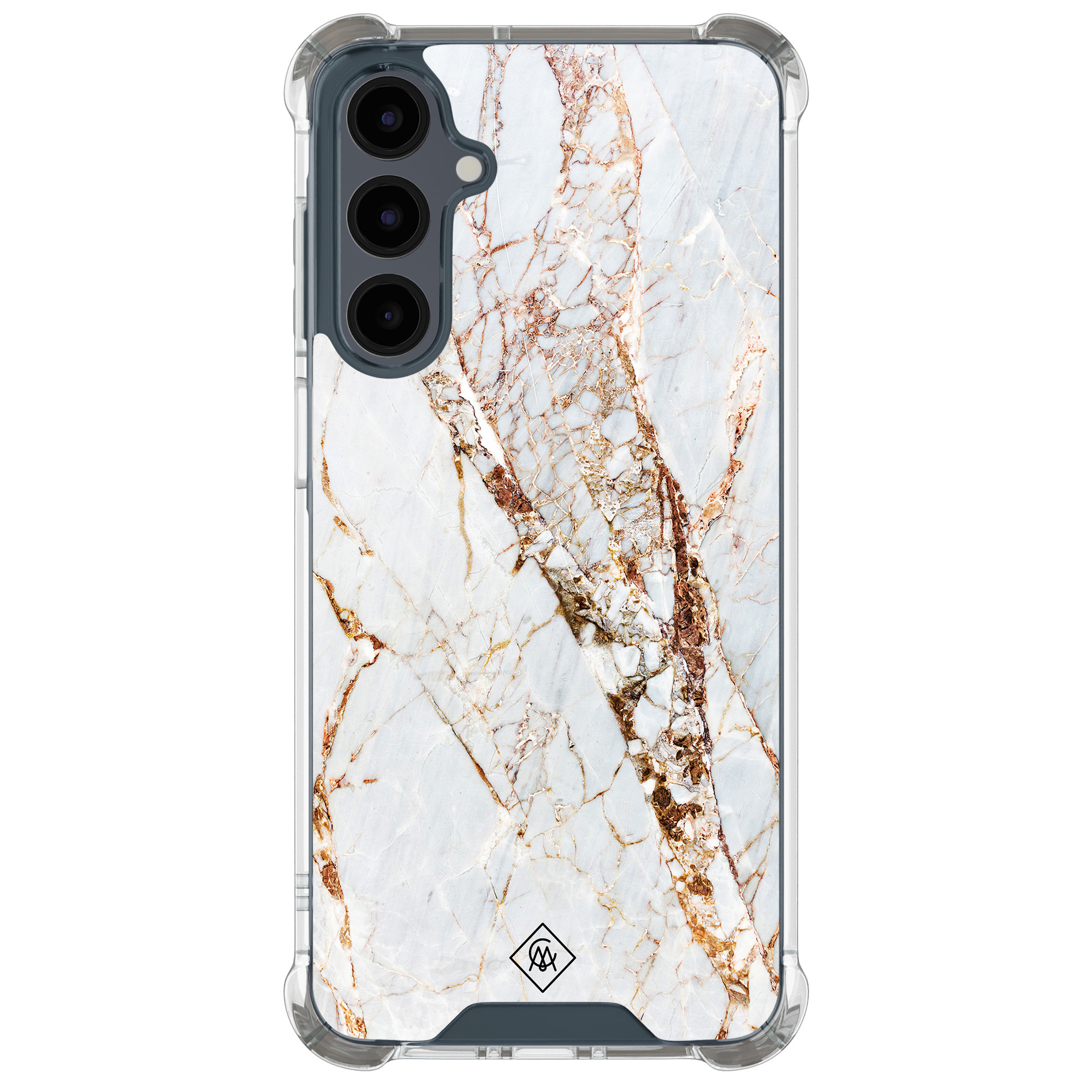Samsung Galaxy A17 shockproof hoesje Marmer goud