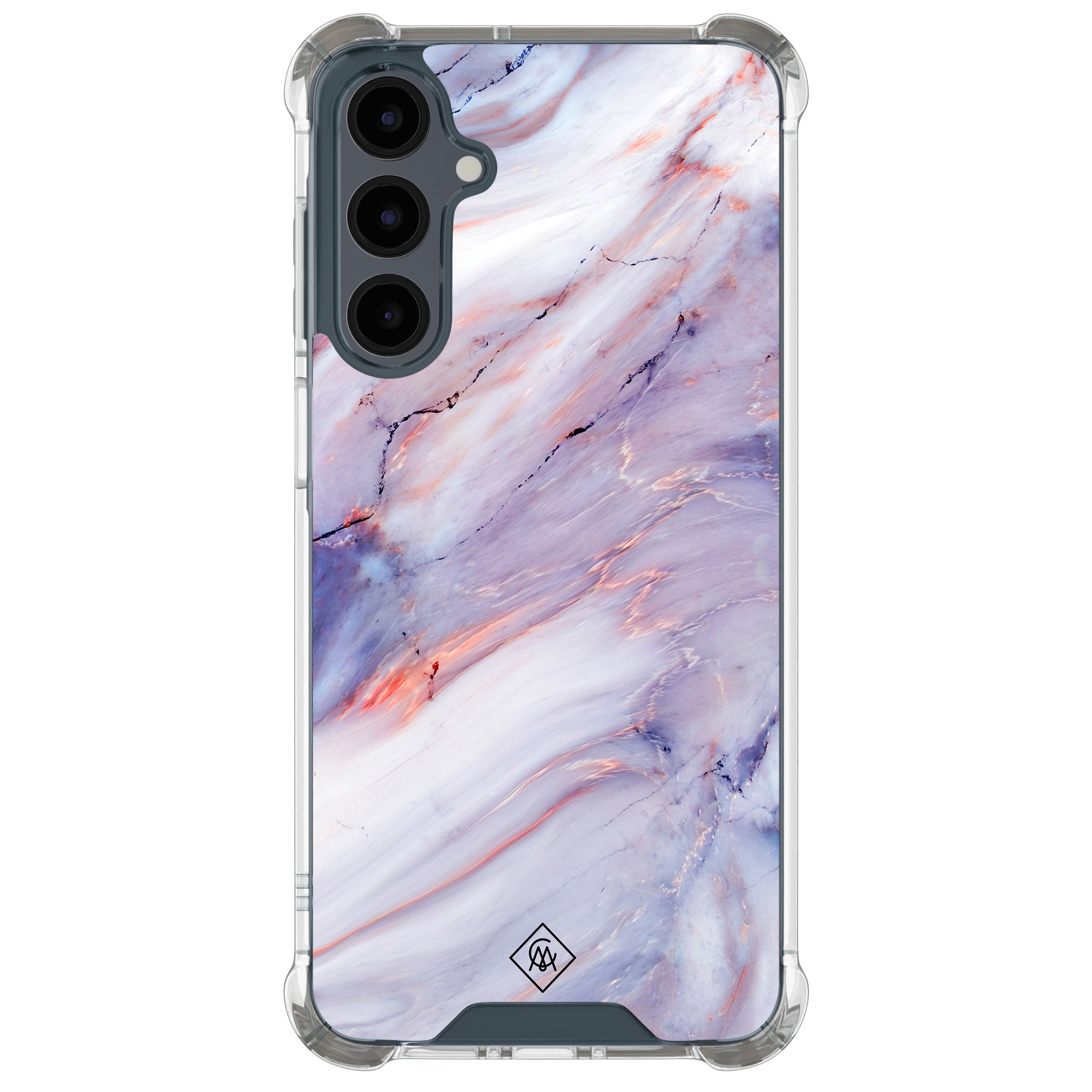 Samsung Galaxy A17 shockproof hoesje Marmer paars