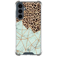 Casimoda Samsung Galaxy A17 shockproof hoesje - Luipaard marmer mint