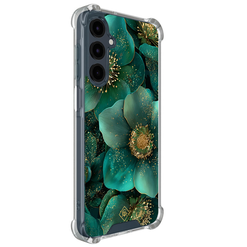 Casimoda Samsung Galaxy A17 shockproof hoesje - Emerald flowers